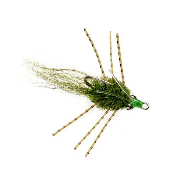 Beadchain Crab Flies - Olive