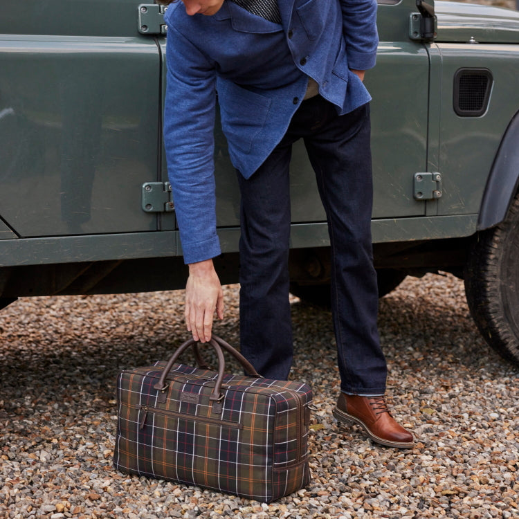 Barbour Tartan and Leather Holdall - Classic Tartan