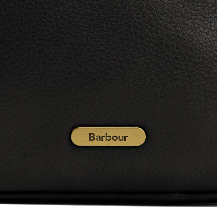 Barbour Ladies Cedar Leather Bucket Bag - Black