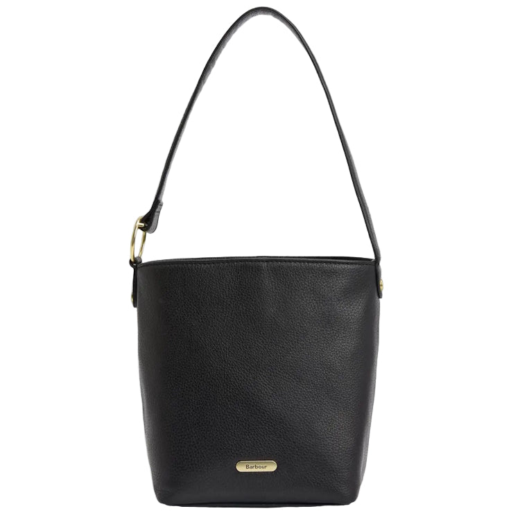 Barbour Ladies Cedar Leather Bucket Bag - Black