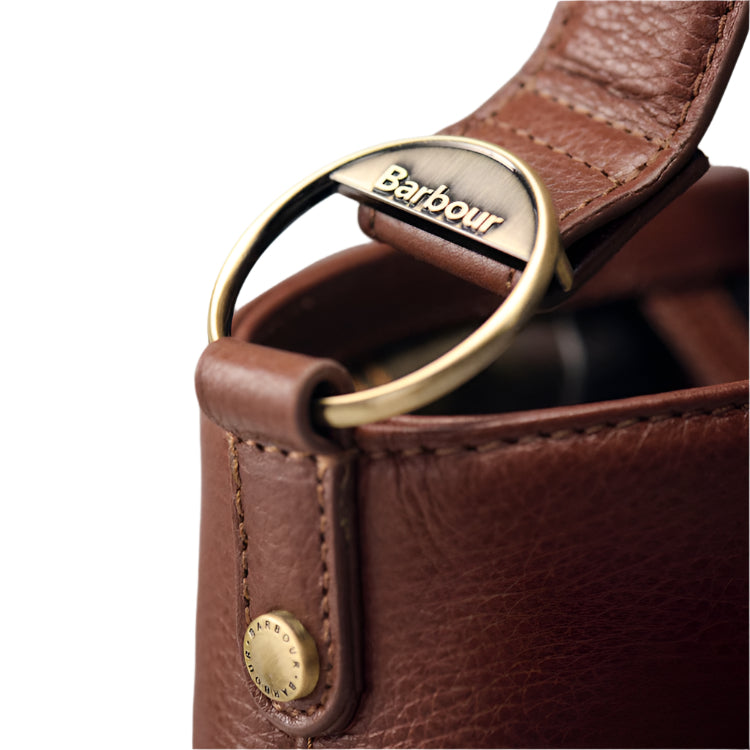 Barbour Ladies Cedar Leather Bucket Bag - Brown