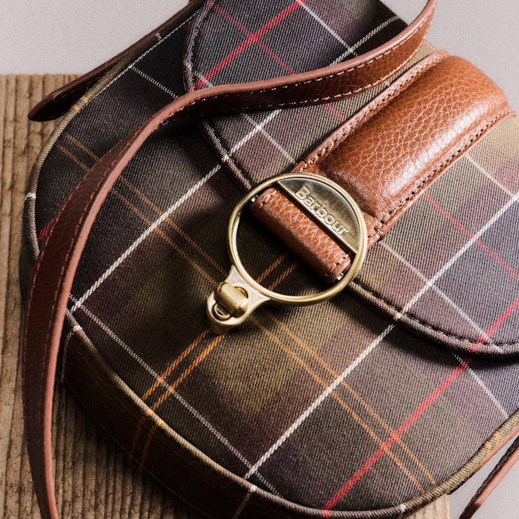 Barbour Ladies Elm Tartan Crossbody Bag - Classic Tartan