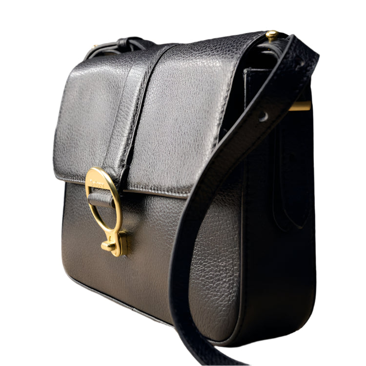 Barbour Ladies Rosa Leather Crossbody Bag - Black