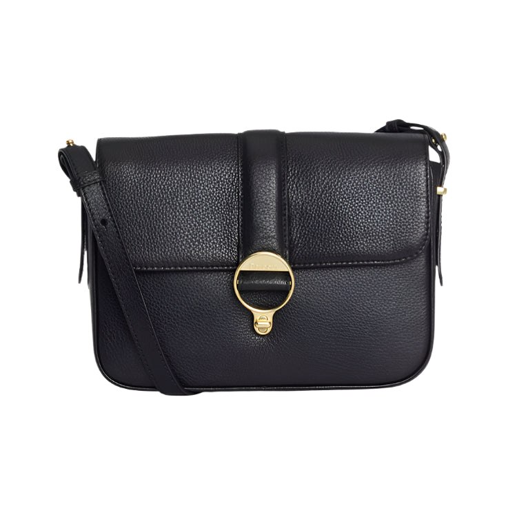 Barbour Ladies Rosa Leather Crossbody Bag - Black - John Norris