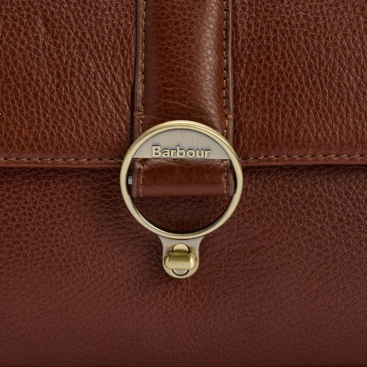Barbour Ladies Rosa Leather Crossbody Bag - Brown