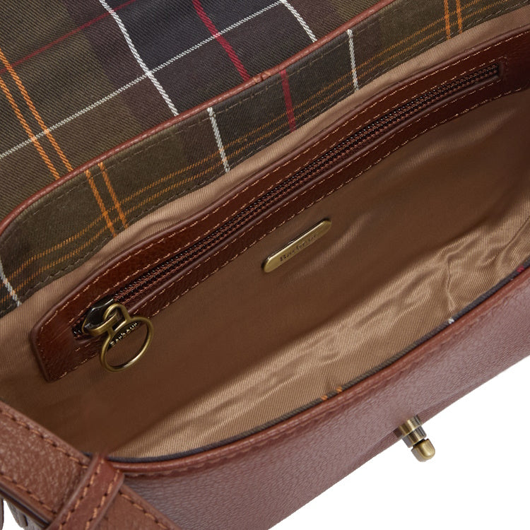 Barbour Ladies Rosa Leather Crossbody Bag - Brown