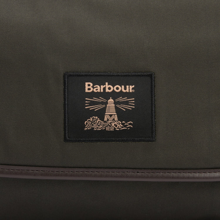 Barbour Wax Hanging Washbag - Olive/Beacon