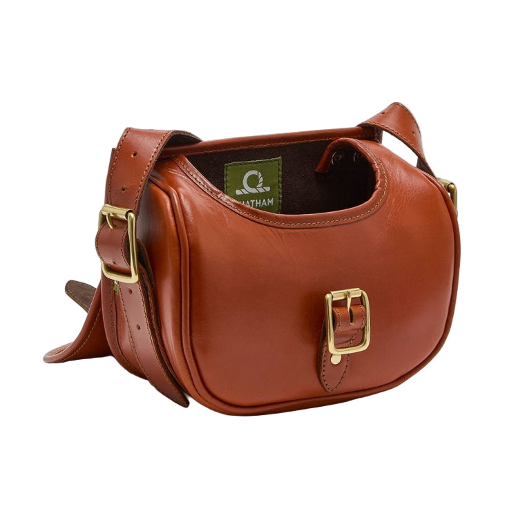 Chatham Premium Pull Up Leather Cartridge Bag - Chestnut