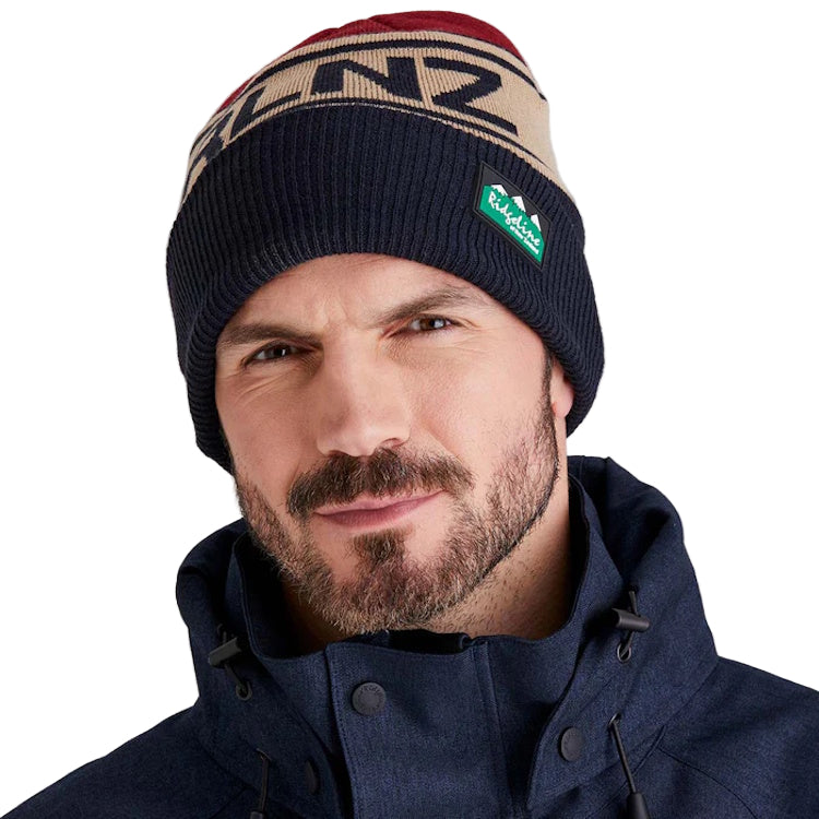 Ridgeline RLNZ Knitted Beanie Hat - Navy Multi