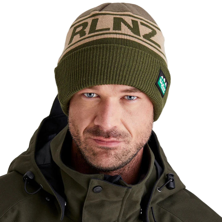 Ridgeline RLNZ Knitted Beanie Hat - Olive Multi