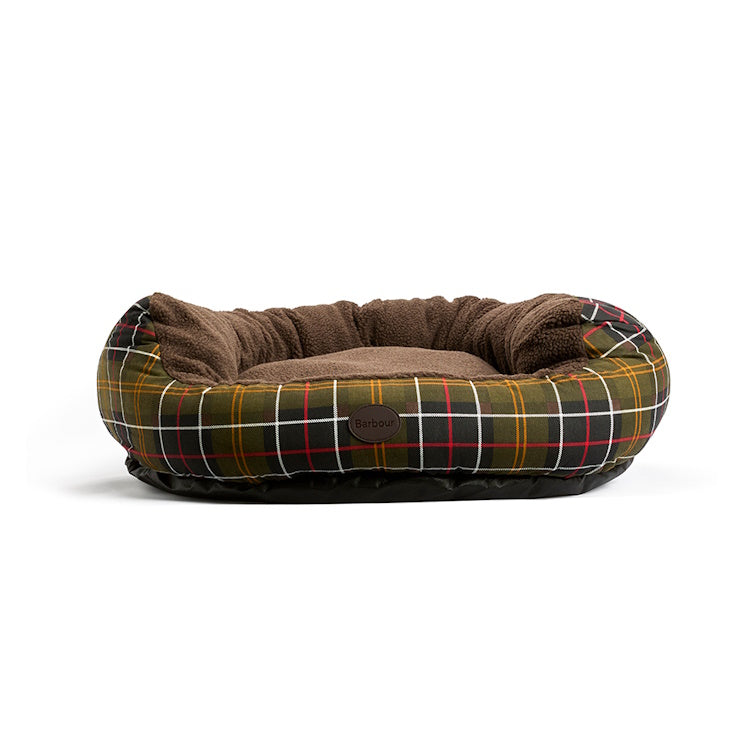 Barbour Dog Snuggle Bed - Classic Tartan - 35in