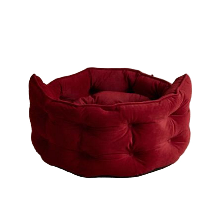 Joules Chesterfield Pet Bed - Burgundy