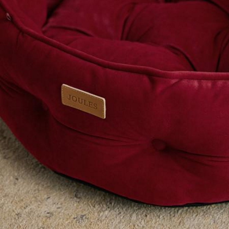 Joules Chesterfield Pet Bed - Burgundy