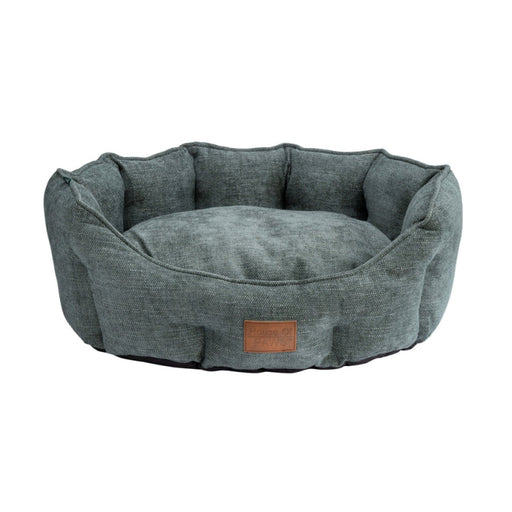 House of Paws Green Chenille Oval Nesting Dog Bed