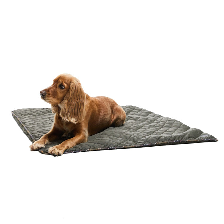 Barbour Dog Quilt and Fleece Blanket - Olive