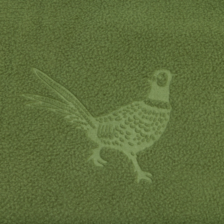 House of Paws Green Embossed Pheasant Fleece Dog Blanket