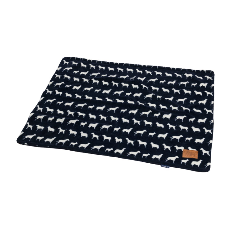 House of Paws Navy Dog Fleece Dog Blanket