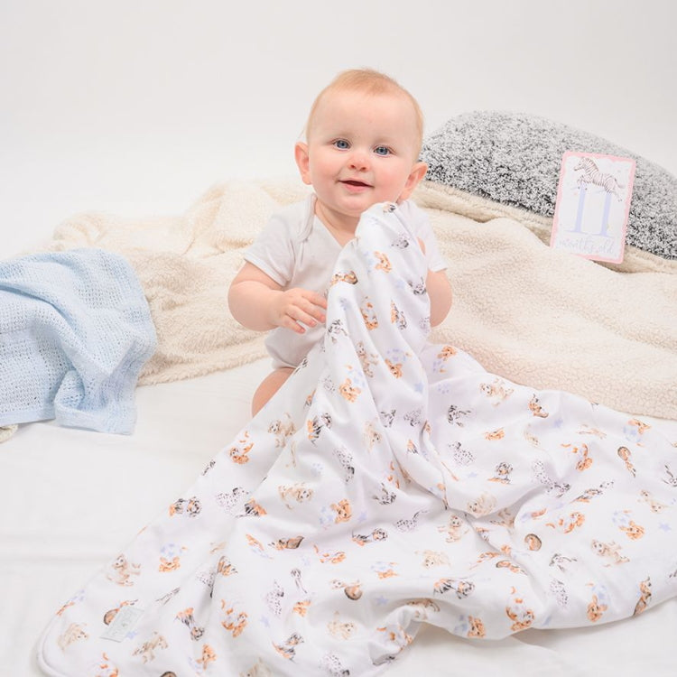 Wrendale Designs Little Paws Dog Baby Blanket