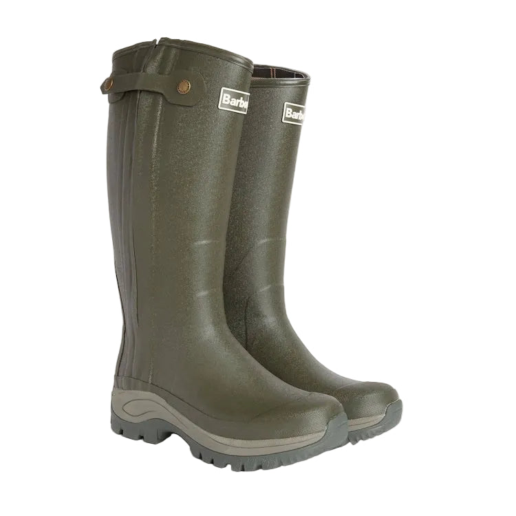 Barbour Teesdale Wellington Boots - Olive