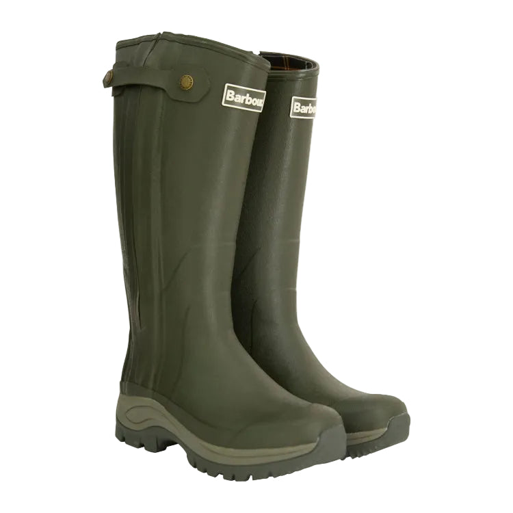 Barbour Teesdale Wellington Boots - Olive