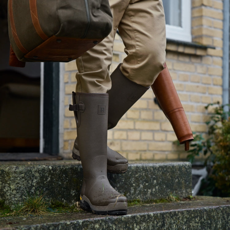 Harkila Forester Gusset Rubber Boots - Dark Willow Green