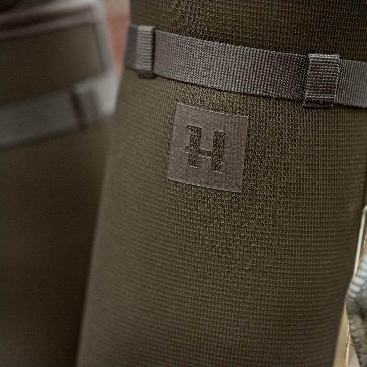 Harkila Forester Textile Rubber Boots - Willow Green/Deep Brown