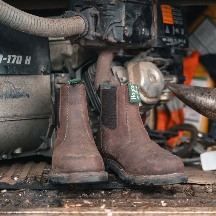 Hoggs of Fife Shire Pro Waterproof Dealer Boots - Crazy Horse Brown