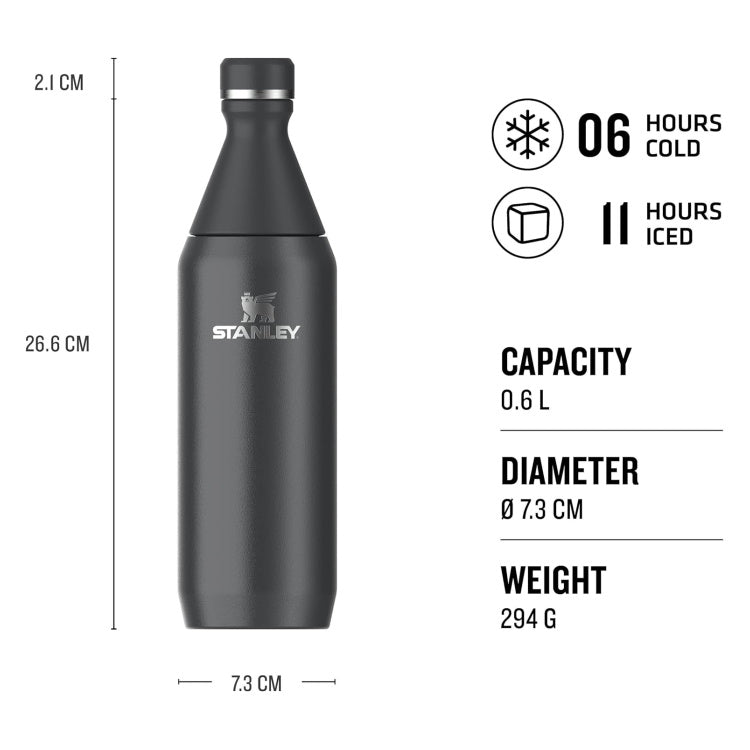 Stanley All Day Slim Bottle 0.6L - Black