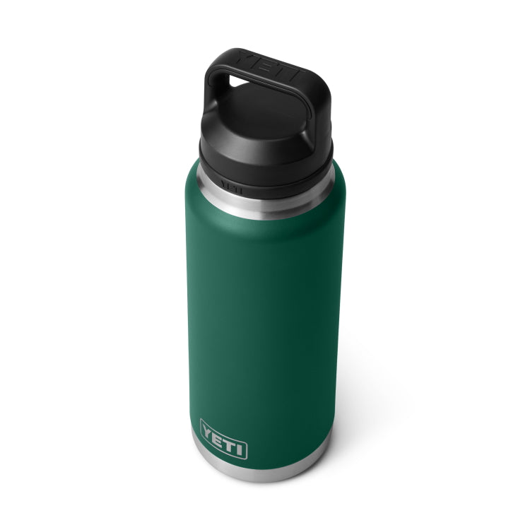 Yeti Rambler 36oz Insulated Bottle with Chug Cap - Black Forest Green