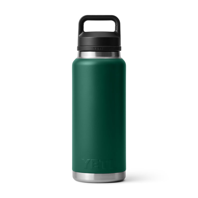 Yeti Rambler 36oz Insulated Bottle with Chug Cap - Black Forest Green
