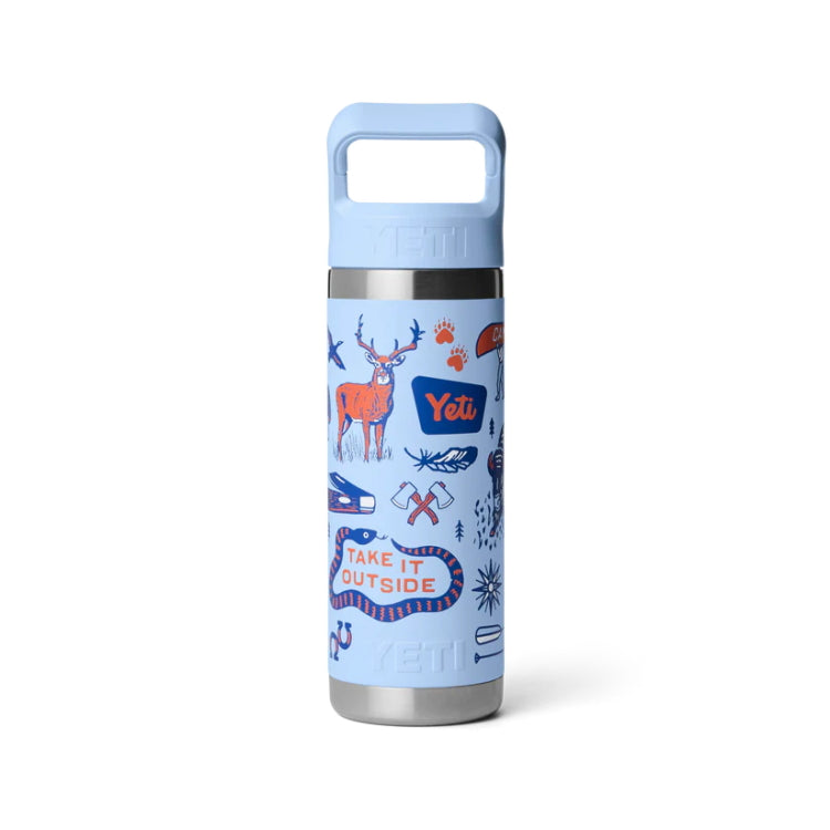 Yeti Rambler 18oz Insulated Bottle with Colour Matched Straw Cap - Big Sky Summer Camp