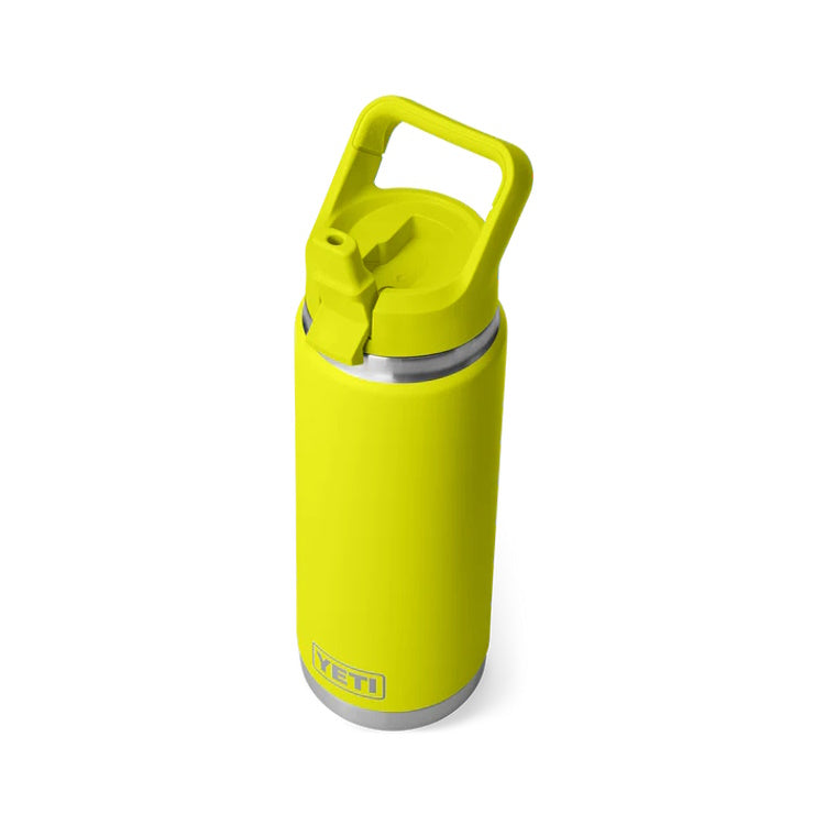 Yeti Rambler 26oz Insulated Bottle with Colour Matched Straw Cap - Firefly Yellow