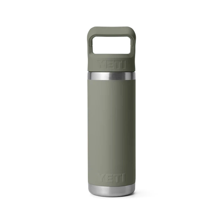 Yeti Rambler 18oz Insulated Bottle with Colour Matched Straw Cap - Pampa Green