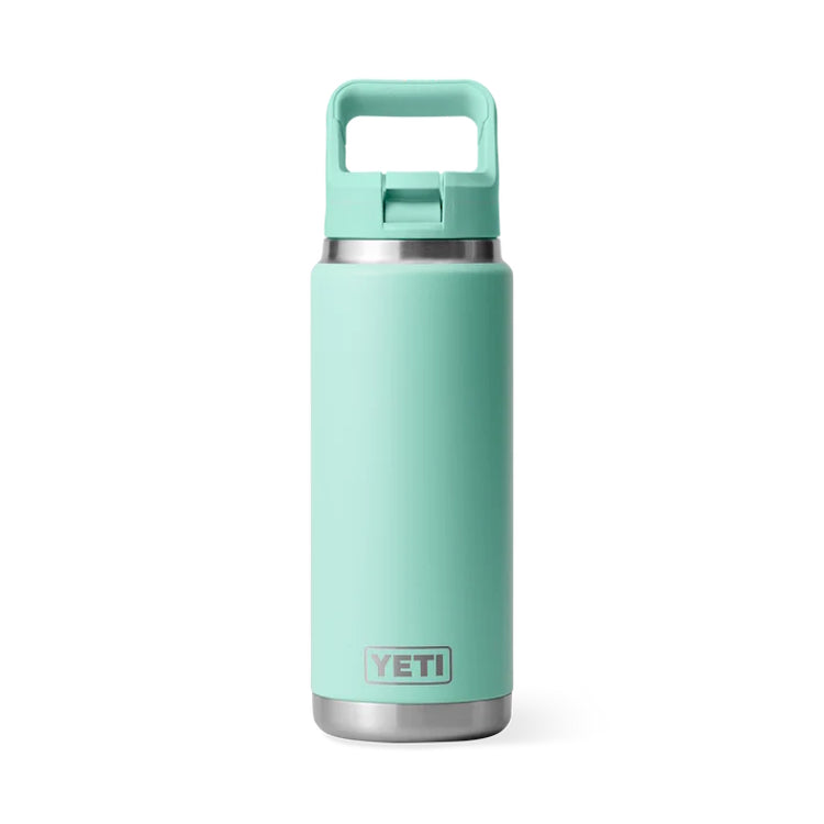 Yeti Rambler 26oz Insulated Bottle with Colour Matched Straw Cap - Seafoam