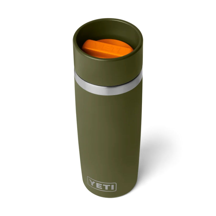 Yeti Rambler 16oz Travel Bottle - Olive/King Crab Orange