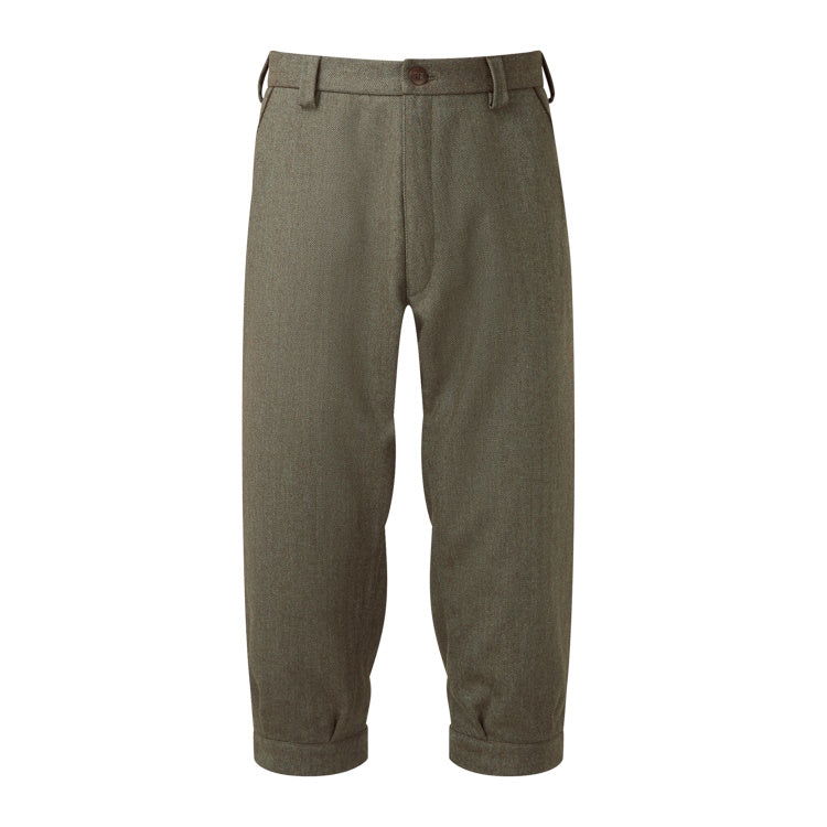 Schoffel Tweed Plus Twos - Loden Green Herringbone Tweed