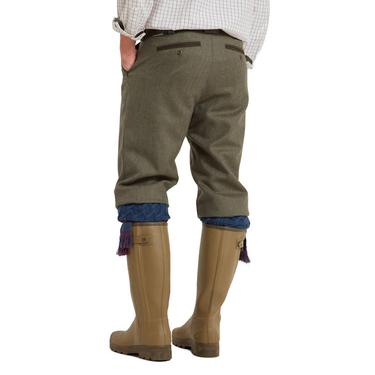 Schoffel Tweed Plus Twos - Loden Green Herringbone Tweed