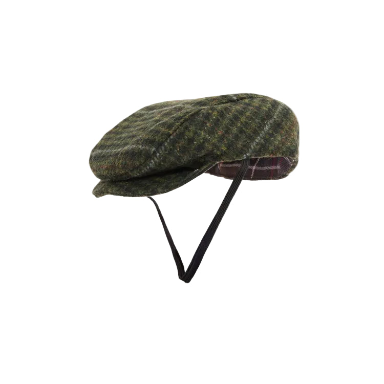 Barbour Dog Flat Cap - Olive Check