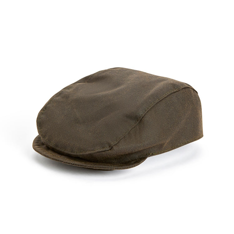 Barbour Dog Wax Flat Cap - Olive
