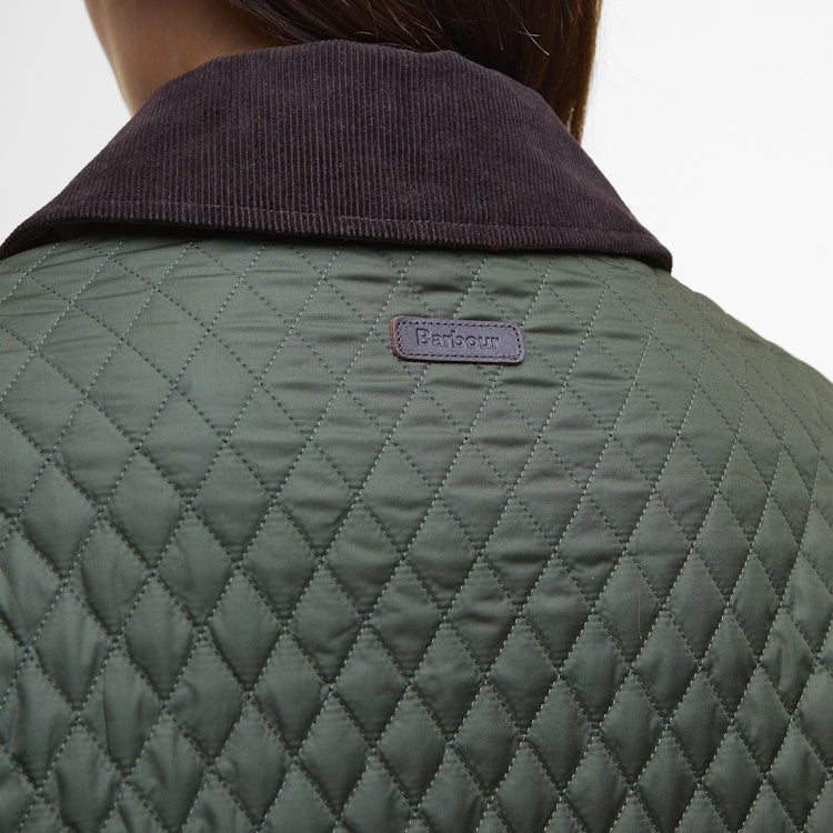 Barbour Ladies Oakham Quilted Cape - Olive