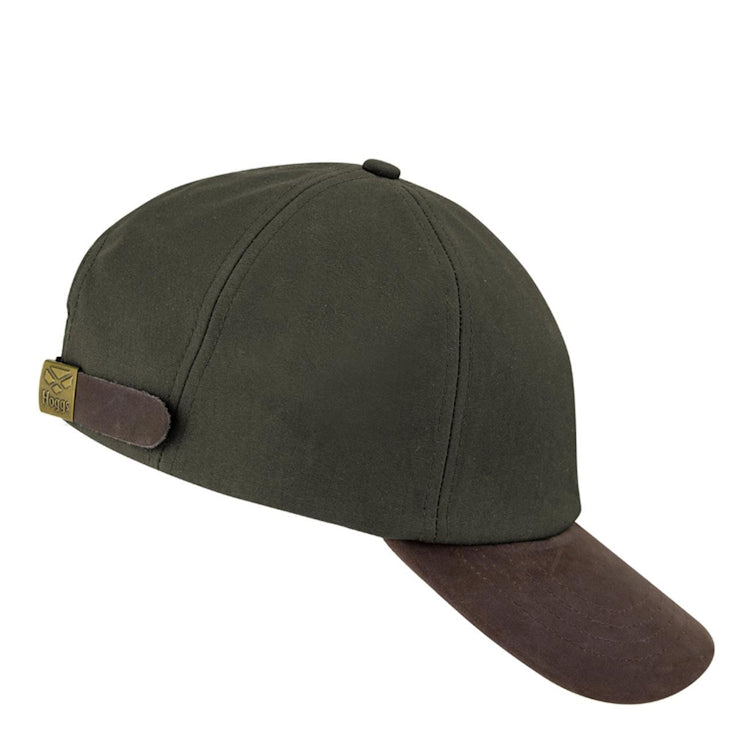 Hoggs of Fife Waxed Baseball Cap - Olive