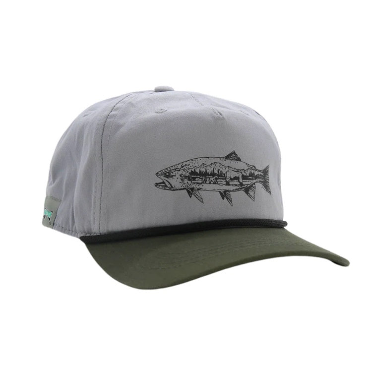 Rep Your Water Brimmed Cap 5 Panel Unstructured - Grizzly Trout