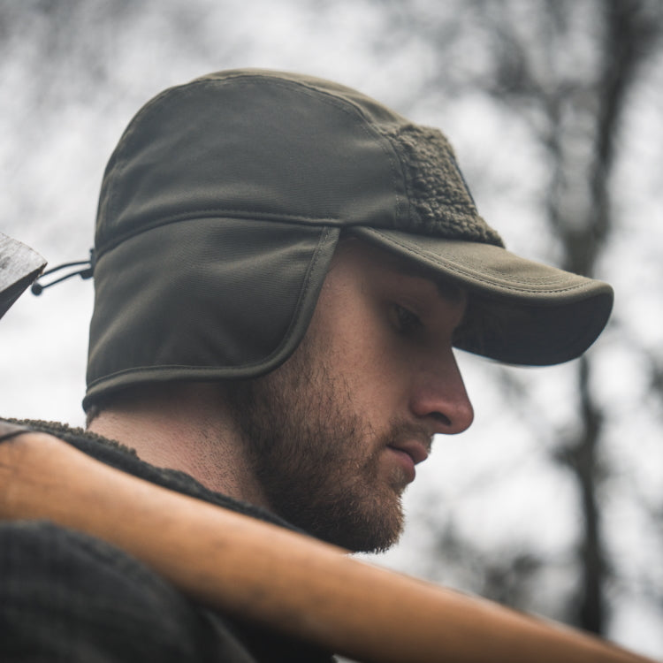 Seeland Teddy Fold Down Cap - Pine Green
