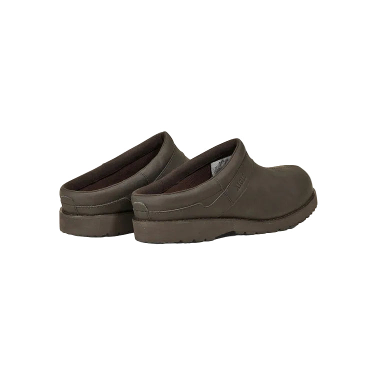 Aigle Basilo Ultra-Light Leather Clogs - Dark Brown