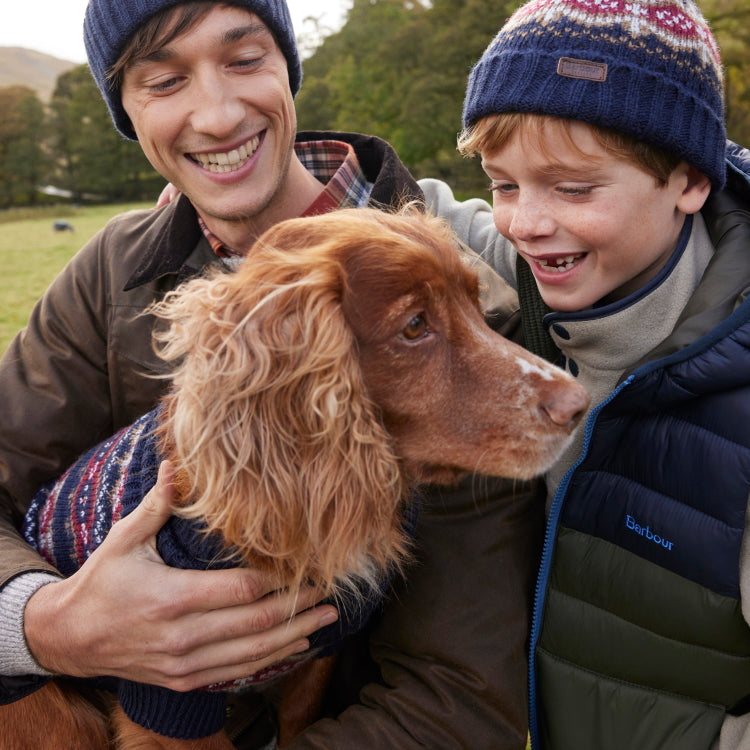 Barbour Case Fair Isle Dog Jumper - Cranberry