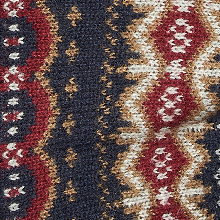 Barbour Case Fair Isle Dog Jumper - Cranberry