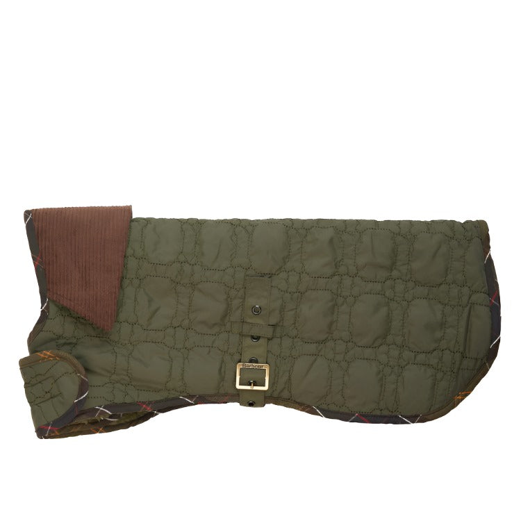 Barbour Dog Bone Quilted Dog Coat - Dark Olive