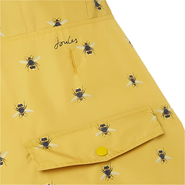 Joules Golightly Packaway Dog Jacket - Bee Print