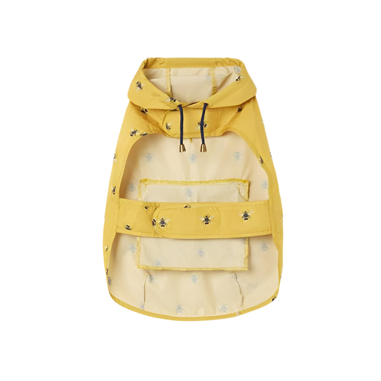 Joules Golightly Packaway Dog Jacket - Bee Print