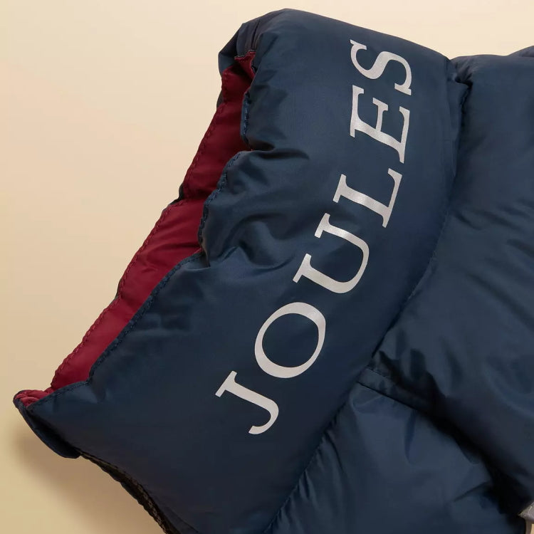Joules Moorsdale Puffer Dog Coat - Navy/Burgundy